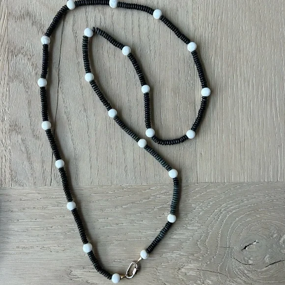 Men's Black and Silver Chain Necklace - Picture 2 of 3